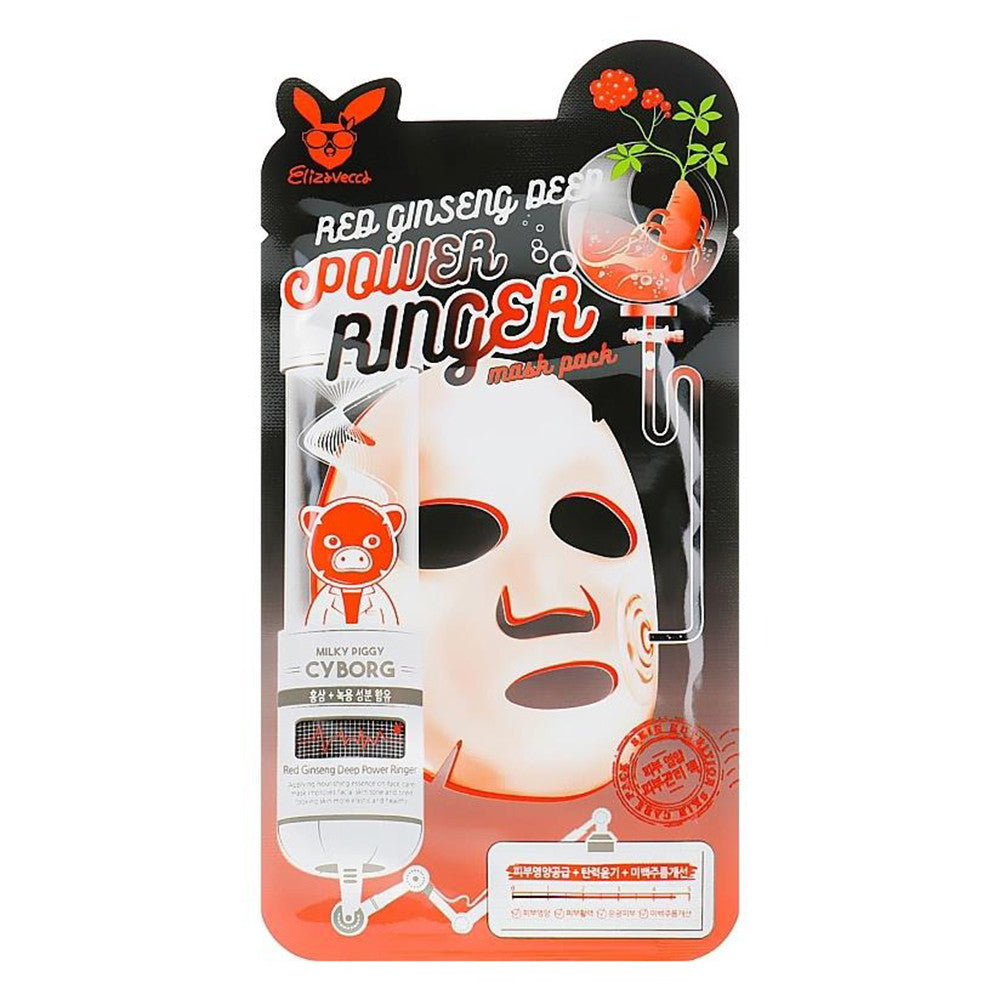Elizavecca Red Ginseng Deep Power Ringer Face Mask Pack 1Ea